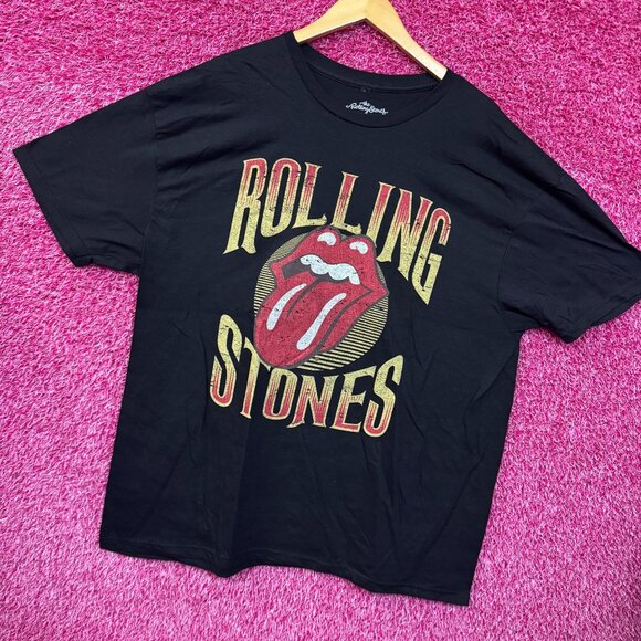 The Rolling Stones Hot Lips Logo Rock n Roll Band Tee 2XL - Picture 3 of 4